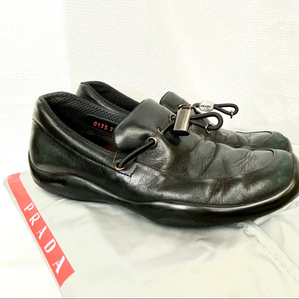 Prada black loafer/driver w/ Prada hardware Size 5 - Picture 3 of 8